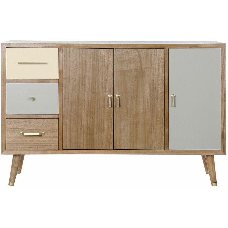 

Bh Design - Mueble de TV DKD Home Decor Metal Madera de Paulonia (120 x 40 x 78.5 cm)