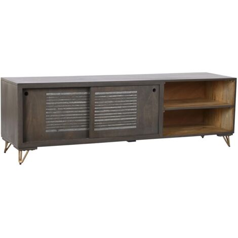 Mueble de TV DKD Home Decor Metal Marrón Madera de mango 160 x 40 x 50 cm 8424002022587 S3040603 DKD Home Decor