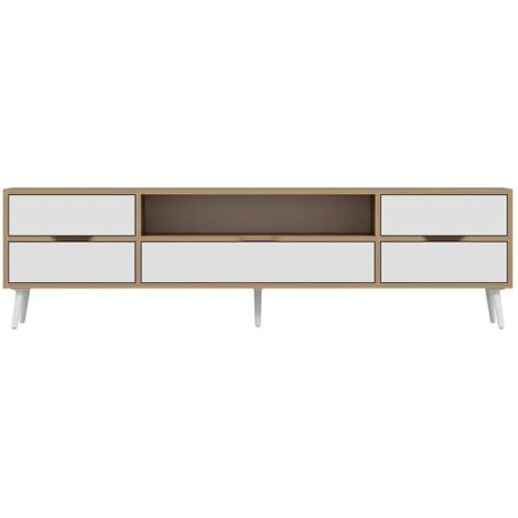Mueble De Tv Elina Con Almacenamiento Color Blanco