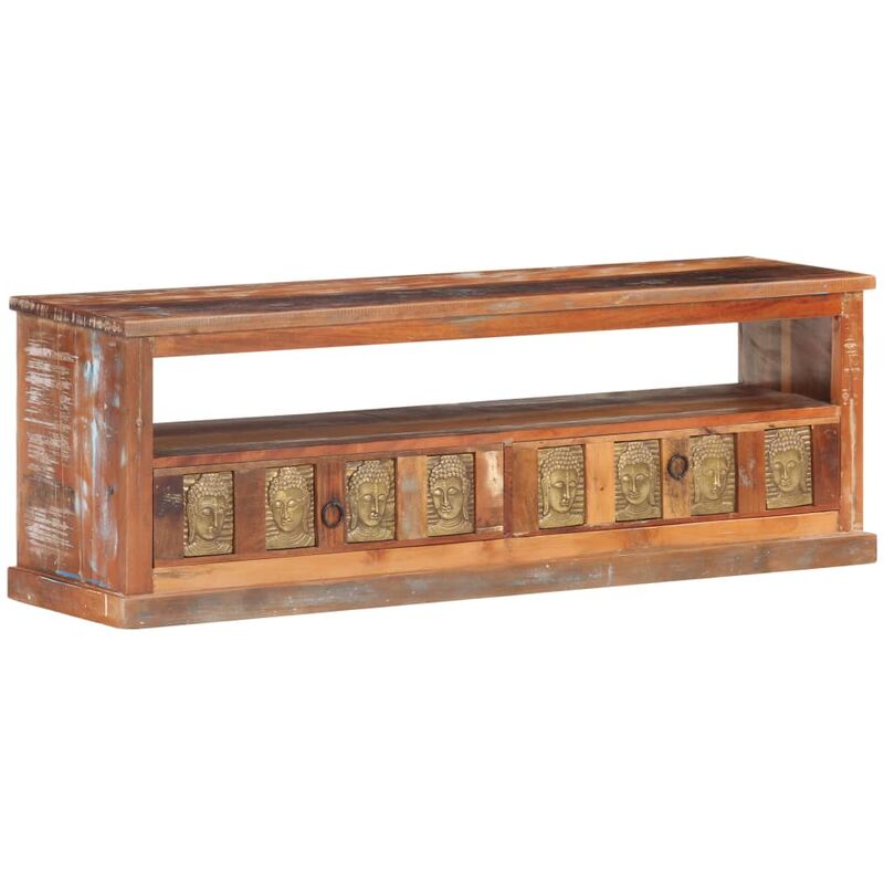 

Youthup - Mueble de TV enchape de Buda madera reciclada 120x30x40 cm