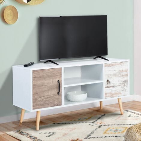Mueble de TV escandinavo de 2 puertas BAHIA 113 cm