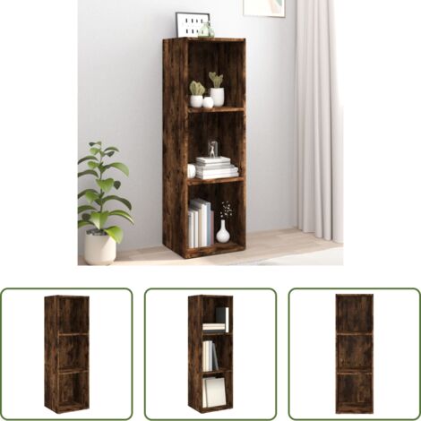 Mueble de TV -  Estantería/mueble de TV madera roble ahumado 36x30x114 cm