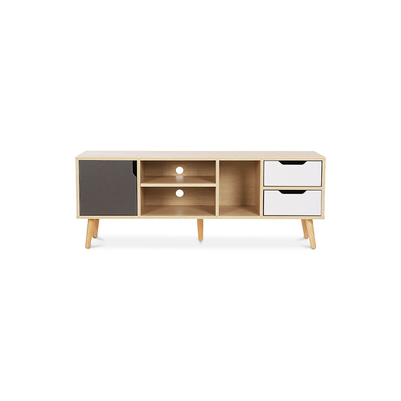 

Mueble de TV estilo escandinavo Aren - Madera Gris