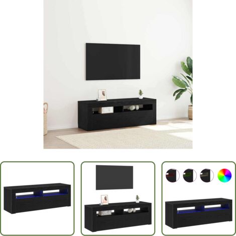 Mueble de TV -  Gabinete de TV Roble Negro 120 x 35 x 40 cm