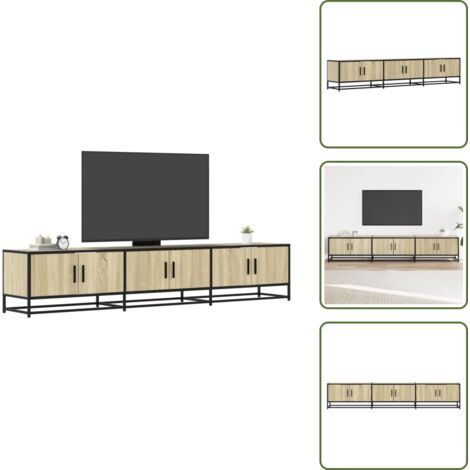 Mueble de TV industrial - vidaXL Mueble para TV madera de ingeniería roble Sonoma 210x35x41 cm - Mueble de TV roble Sonoma