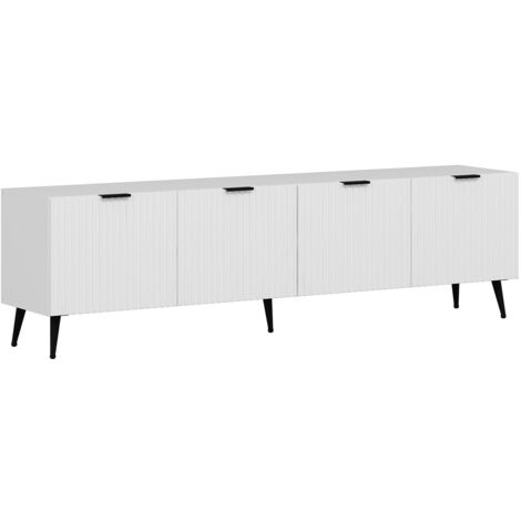 Mueble De Tv Kale Con 4 Puertas Color Blanco