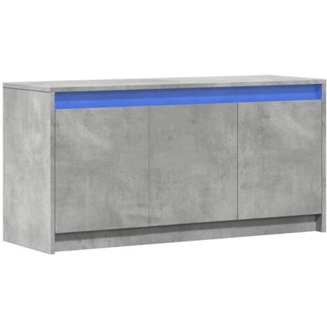 Mueble de TV LED madera ingeniería gris hormigón 100x34x50 cm vidaXL