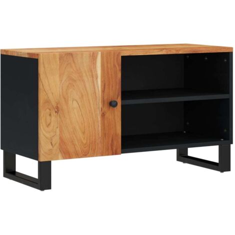 Mueble de TV madera acacia y madera contrachapada 80x33x46 cm vidaXL
