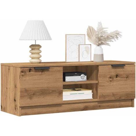 Mueble de TV madera contrachapada artisan roble 102x35x36,5 cm vidaXL