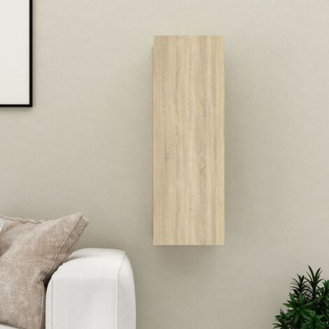Mueble de TV madera contrachapada color roble 30,5x30x90 cm vidaXL