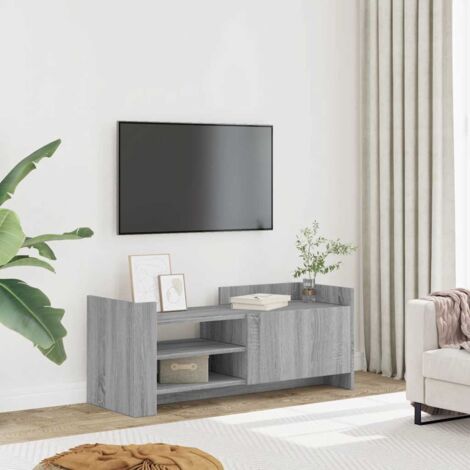 Mueble de TV madera contrachapada gris  100x35x40 cm