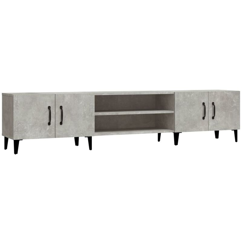 Vidaxl - Mueble de tv madera contrachapada gris hormigón 180x31,5x40 cm Gris