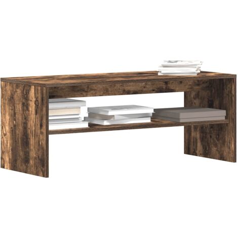Mueble de TV madera contrachapada roble ahumado 100x40x40 cm