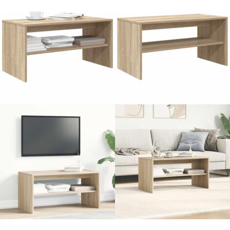 Mueble de TV madera contrachapada roble Sonoma 80x40x40cm - Mesa de café - Madera contrachapada
