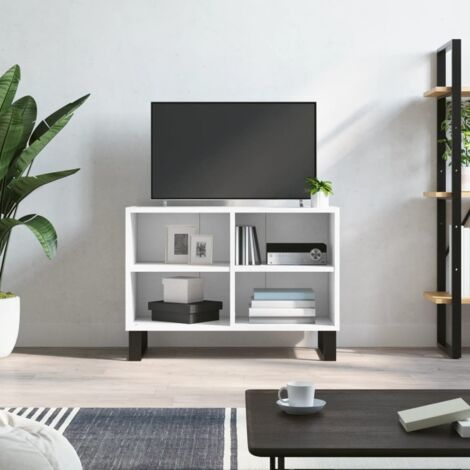 Mueble de TV madera de ingeniería blanco 69,5x30x50 cm vidaXL