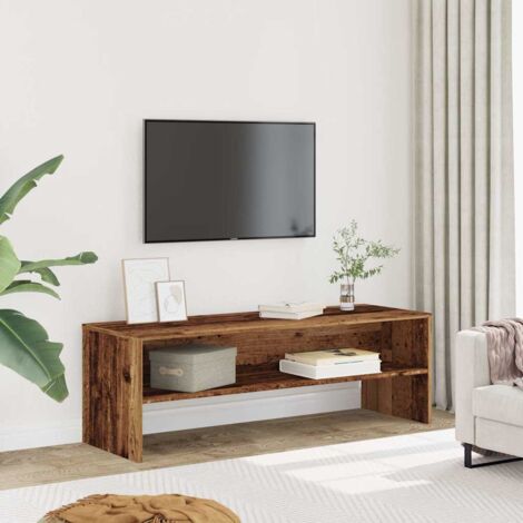 Mueble de TV madera de ingeniería envejecida 120x40x40 cm