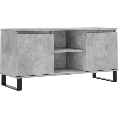 Mueble de TV madera de ingeniería gris hormigón 104x35x50 cm vidaXL