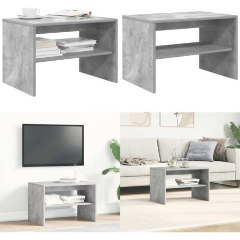 Mueble de TV madera de ingeniería gris hormigón 60x40x40 cm - Mesa de café - Madera de ingeniería