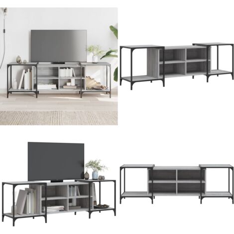 Mueble de TV madera de ingeniería gris Sonoma 153x37x50 cm - Madera de ingeniería - Soporte de TV