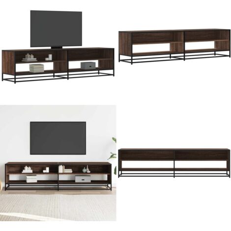 Mueble de TV madera de ingeniería marrón roble 180,5x40x46 cm - Madera de ingeniería - Mueble de sala