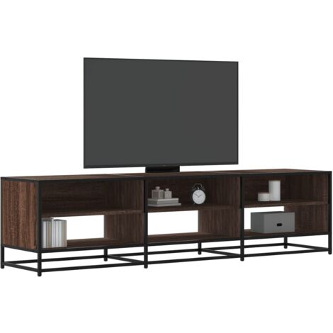 Mueble de TV madera de ingeniería marrón roble 180x40x46 cm