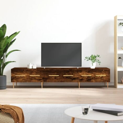 Mueble de TV madera de ingeniería roble ahumado 150x36x30 cm vidaXL