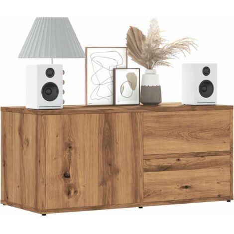 Mueble de TV madera de ingeniería roble artisan 80x34x35,5 cm vidaXL