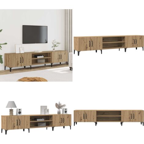 Mueble de TV madera de ingeniería roble artisian 180x31,5x40 cm - Madera de ingeniería - Mueble de almacenamiento