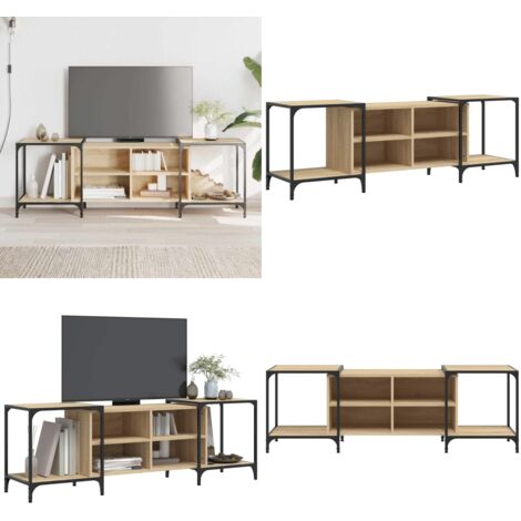 Mueble de TV madera de ingeniería roble Sonoma 153x37x50 cm - Madera de ingeniería - Soporte de TV