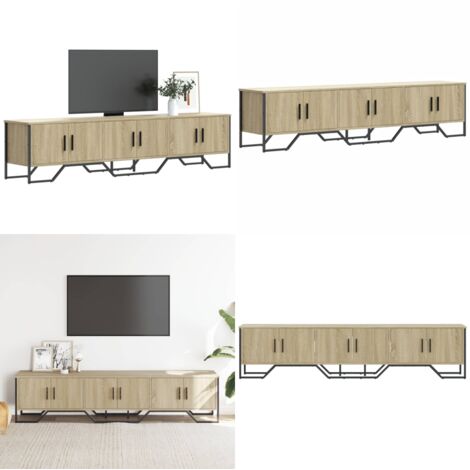 Mueble de TV madera de ingeniería roble Sonoma 180x34x41 cm - Madera de ingeniería - Almacenamiento