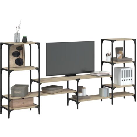 Mueble de TV madera de ingeniería roble Sonoma 206,5x28,5x95 cm vidaXL