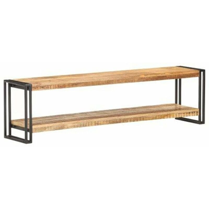 

Mueble de TV madera de mango rugosa 150x30x40 cm