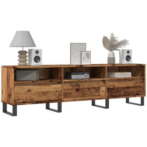 Mueble de TV madera ingeniería madera envejecida 150x30x44,5 cm