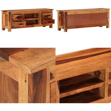 Mueble de TV madera maciza 110x30x40 cm - Madera maciza - Mueble de sala