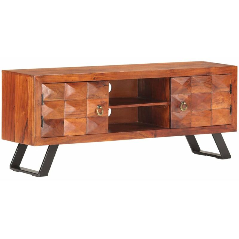 

Mueble de TV madera maciza de acacia 122x30x49 cm