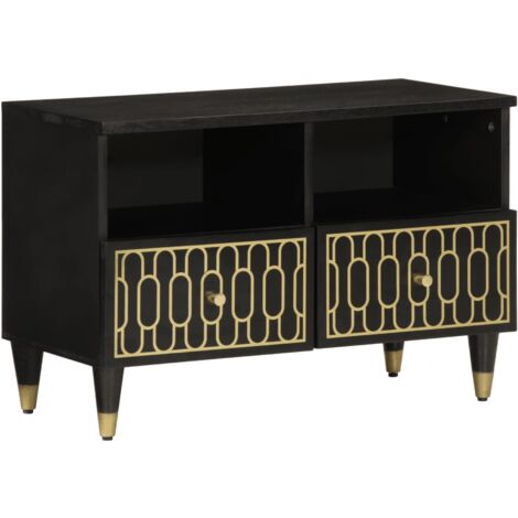 Mueble de TV madera maciza de mango 70x33x46 cm vidaXL