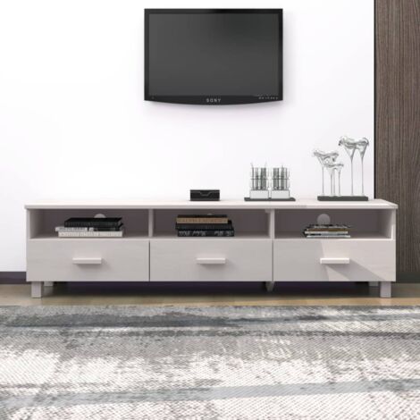 Mueble de TV madera maciza de pino 158x40x40 cm