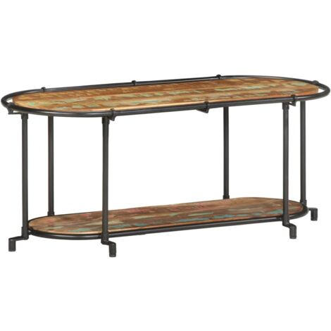 Mueble de TV madera maciza reciclada 100x42x40 cm