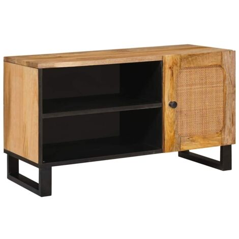 Mueble de TV Marrón 80 x 33 x 46 cm Madera de mango maciza