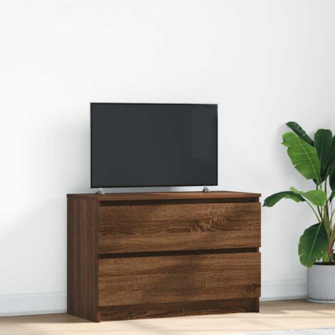 Mueble de TV marrón roble 80x35x54 cm madera de ingeniería vidaXL