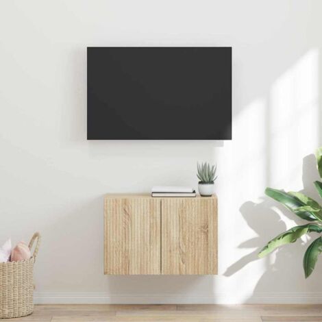 Mueble de TV Montado en la Pared Roble 59,5 x 31 x 40 cm
