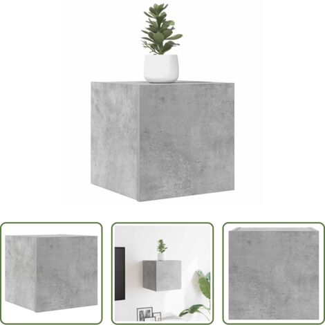 Mueble de TV -  Mueble de salón de pared gris hormigón 30,5x30x30 cm