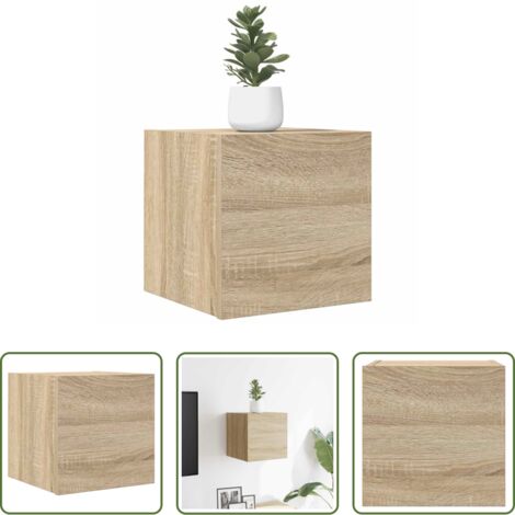 Mueble de TV -  Mueble de salón de pared roble Sonoma 30,5x30x30 cm