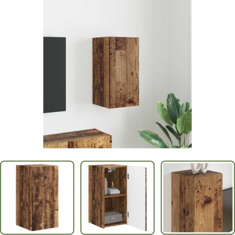 Mueble de TV -  Mueble de TV Montado en la Pared Madera Vieja 30 x 31 x 60 cm