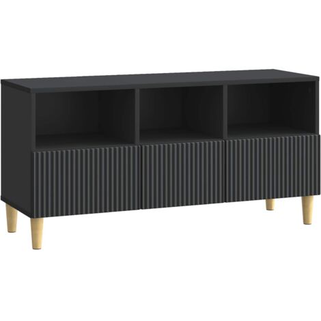 Mueble de TV Negro 102 x 34,5 x 50 cm Madera de Ingeniería