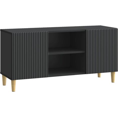 Mueble de TV Negro 102 x 34,5 x 50 cm Madera de Ingeniería