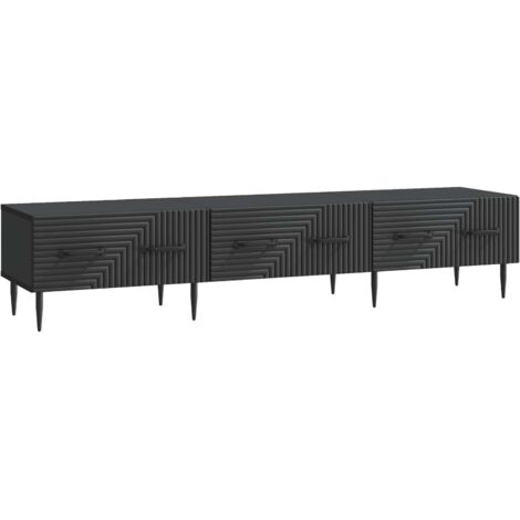 Mueble de TV Negro 147 x 34,5 x 30 cm Madera de Ingeniería