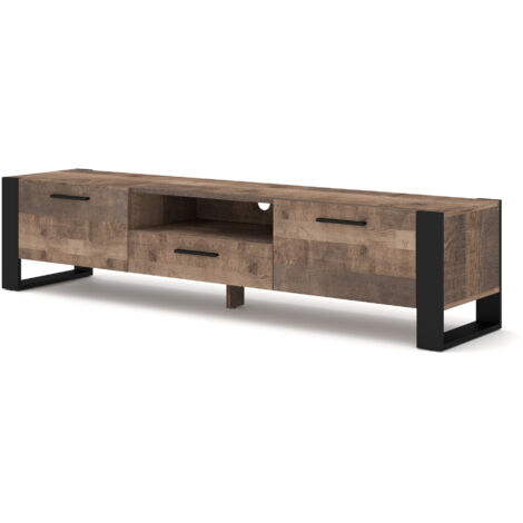 Mueble de TV NUKA 200 cm roble granero con patas