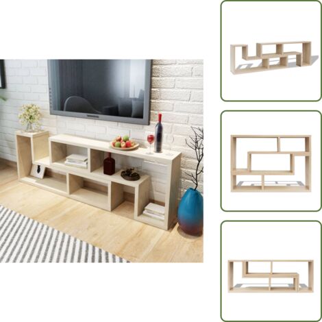 Mueble de TV robusto - vidaXL Mueble para TV en forma de L color roble - Estantería de TV