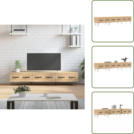 Mueble de TV Sonoma - vidaXL Mueble de TV madera de ingeniería roble Sonoma 150x36x30 cm - Mueble de TV con cajones